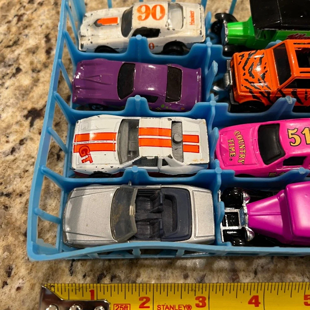 Vintage Diecast Toy Car Lot Emergency Rescue Racing Stock Cars 12pc with Tray